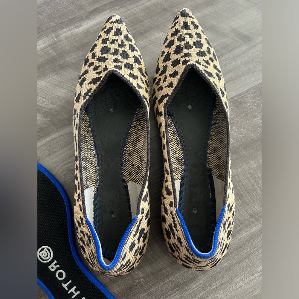 Rothy’s Leopard Print Pointed Flats Size 7 - image 5